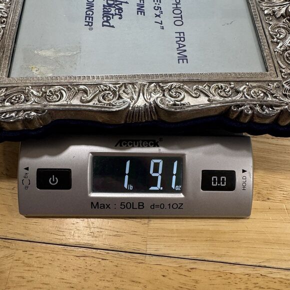 Godinger Silver Plated Photo Picture Frame 5X7 Baroque Ornate 80s Vintage Luxury - Picture 15 of 15